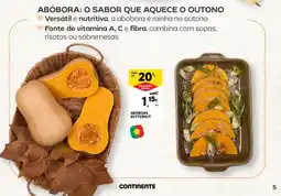 Continente Abóbora butternut promoção