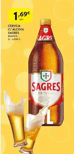 Spar Cerveja c/ álcool sagres branca promoção