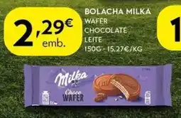 Spar Bolacha milka wafer chocolate leite promoção
