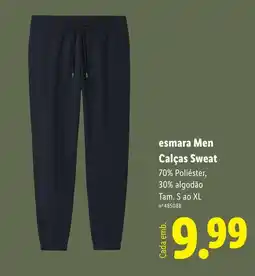 Lidl esmara Men Calças Sweat promoção