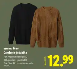 Lidl esmara Men Camisola de Malha promoção