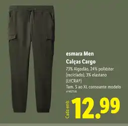 Lidl esmara Men Calças Cargo promoção