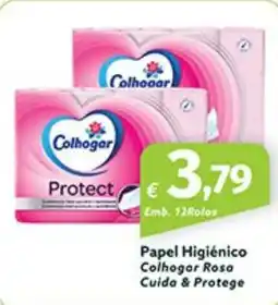 Roque Supermercados Papel Higiénico Colhogar Rosa Cuida & Protege promoção