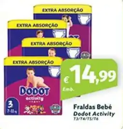 Roque Supermercados Fraldas Bebé Dodot Activity promoção