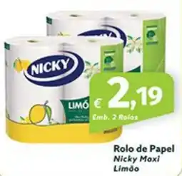 Roque Supermercados Rolo de Papel Nicky Maxi Limão promoção