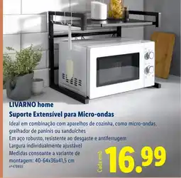 Lidl LIVARNO home Suporte Extensível para Micro-ondas promoção