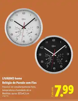 Lidl LIVARNO Relógio de Parede sem Fios promoção