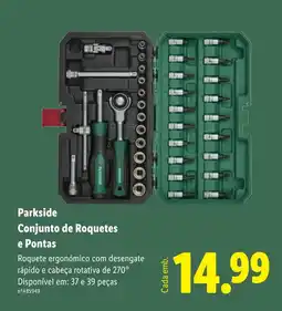 Lidl Parkside Conjunto de Roquetes e Pontas promoção