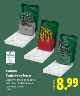 Lidl Parkside Conjunto de Brocas promoção