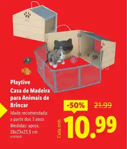 Lidl Playtive Casa de Madeira para Animais de Brincar promoção