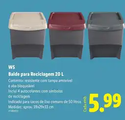 Lidl W5 Balde para Reciclagem promoção