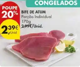 Pingo Doce Bife de atum porção individual promoção