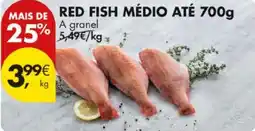 Pingo Doce Red fish médio até 700g promoção