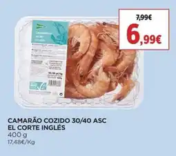 Supercor Camarão cozido 30/40 asc el corte inglés promoção