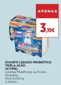 Supercor Iogurte líquido probiótico tripla ação actimel promoção