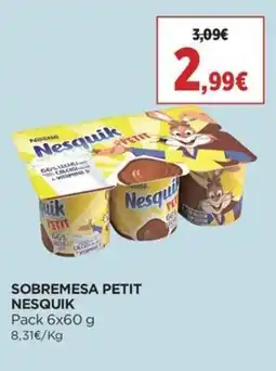 Supercor Sobremesa petit nesquik promoção