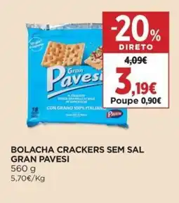 Supercor Bolacha crackers sem sal gran pavesi promoção