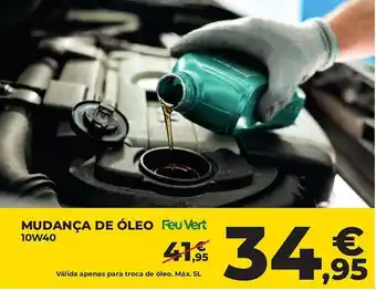 Mudança de óleo 10W40 Feu Vert