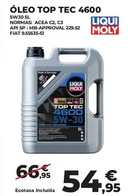 Feu Vert Óleo top tec 4600 promoção