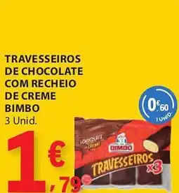 E.Leclerc Travesseiros de chocolate com recheio de creme bimbo promoção