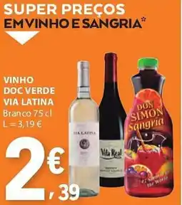 E.Leclerc Vinho doc verde via latina branco promoção