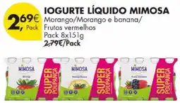 Pingo Doce Iogurte líquido mimosa promoção