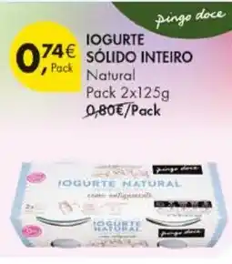 Pingo Doce Iogurte sólido inteiro promoção