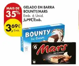 Pingo Doce Gelado em barra bounty/mars promoção