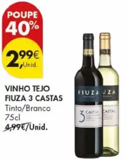 Pingo Doce Vinho tejo fiuza 3 castas tinto/branco promoção