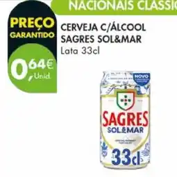 Pingo Doce Cerveja c/alcool sagres sol&mar promoção
