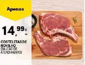 Continente Costeletas de novilho balcao de atendimento) promoção