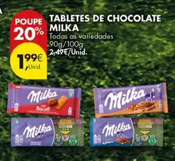 Pingo Doce Tabletes de chocolate milka promoção
