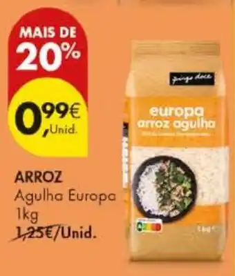 Pingo Doce ARROZ Agulha Europa promoção