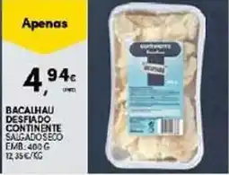 Continente Bacalhau desfiado continente salgadoseco promoção