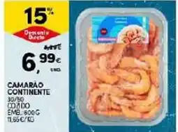 Continente Camarão continente promoção