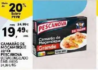 Continente Camarão de moçambique 32/48 pescanova ultracongelado promoção