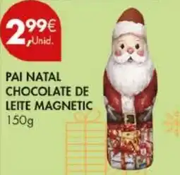 Pingo Doce Pai natal chocolate de leite magnetic promoção