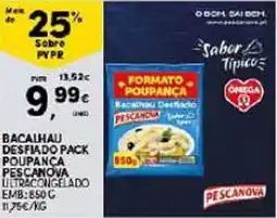 Continente Bacalhau desfiado pack poupança pescanova promoção