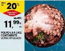 Continente Polvo 1,5a3kg continente ultracongelado promoção