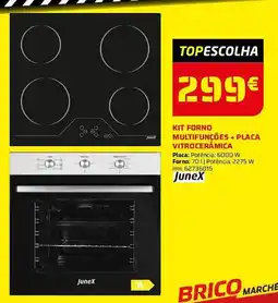 Bricomarché Kit forno multifunções + placa vitrocerâmica promoção