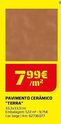 Bricomarché Pavimento cerâmico "terra" promoção