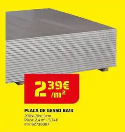 Bricomarché Placa de gesso ba13 promoção