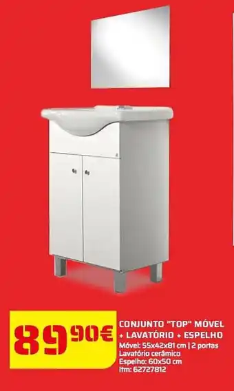 Bricomarché Conjunto "top" móvel +lavatório + espelho promoção