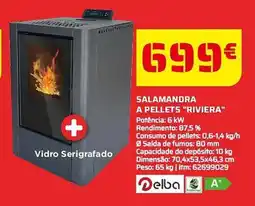 Bricomarché Salamandra a pellets "riviera" promoção