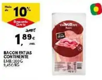 Continente Bacon fatias continente promoção