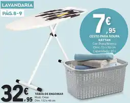 E.Leclerc Cesto para roupa rattan promoção