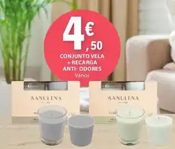 E.Leclerc Conjunto vela + recarga anti- odores promoção