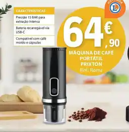 E.Leclerc Máquina de café portátil prixton promoção