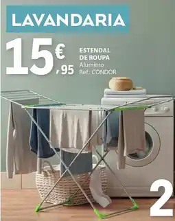 E.Leclerc Estendal de roupa alumínio promoção