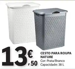 E.Leclerc Cesto para roupa nature promoção